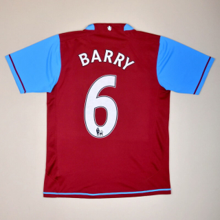 Aston Villa 2007 - 2008 Home Shirt #6 Barry (Very good) S