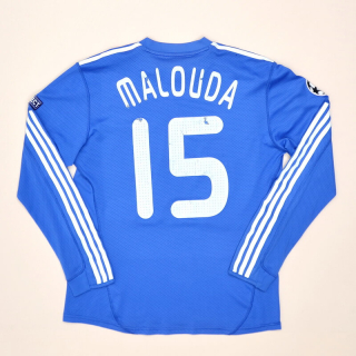 Chelsea 2009 - 2010 Match Issue Champions League Home Shirt #15 Malouda (Bad) L