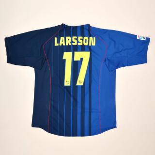 Barcelona 2004 - 2005 Away Shirt #17 Larsson (Very good) XXL