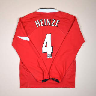 Manchester United 2004 - 2006 Home Shirt #4 Heinze (Excellent) M