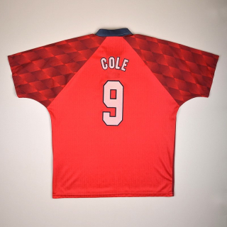 Manchester United 1996 - 1998 Home Shirt #9 Cole (Very good) XL