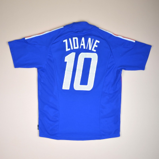 France 2002 - 2004 Home Shirt #10 Zidane (Very good) L