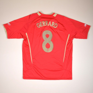 Liverpool 2005 - 2006 Champions League Home Shirt #8 Gerrard (Very good) L