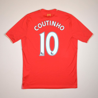 Liverpool 2015 - 2016 Home Shirt #10 Coutinho (Excellent) M