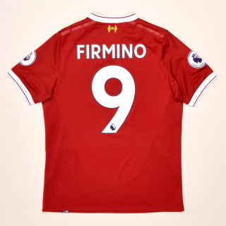 Liverpool 2017 - 2018 Home Shirt #9 Firmino (Very good) YXL
