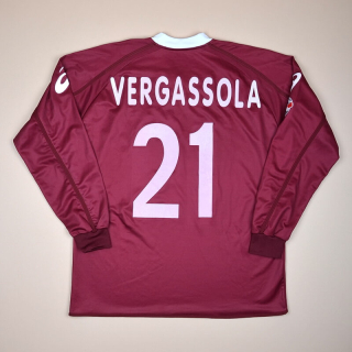 Torino 2003 - 2004 Match Issue Home Shirt #21 Vergassola (Very good) L