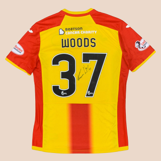 Partick Thistle 2017 - 2019 Match Issue Signed Home Shirt #37 Woods (Very good) M