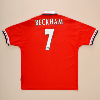Manchester United 1998 - 2000 Home Shirt #7 Beckham (Very good) XL