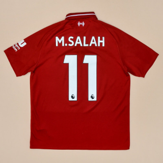 Liverpool 2018 - 2019 Home Shirt #11 Salah (Very good) S