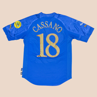 Italy 2004 - 2006 Home Shirt #18 Cassano (Good) L