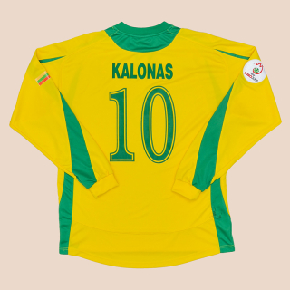 Lithuania 2007 - 2008 Match Worn (vs. France) Home Shirt #10 Kalonas (Very good) L/XL
