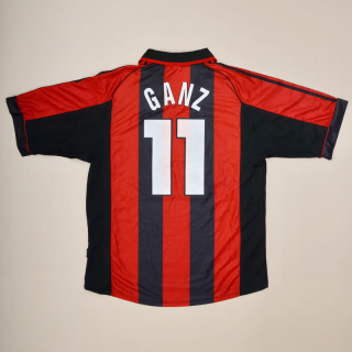 AC Milan 1999 - 2000 Home Shirt #11 Ganz (Excellent) L