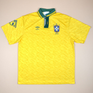 Brazil  1991 - 1993 Home Shirt (Very good) XL