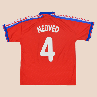 Czech Republic 1996 - 1998 Home Shirt #4 Nedved (Good) L