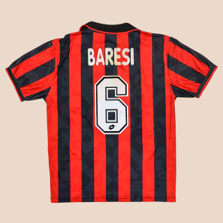 AC Milan 1994 - 1995 Home Shirt #6 Baresi (Good) L