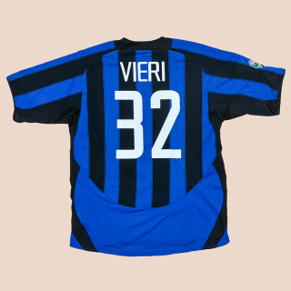 Inter Milan 2003 - 2004 Home Shirt #32 Vieri (Very good) L