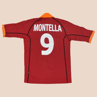 Roma 2001 - 2002 Home Shirt #9 Montella (Good) XXL