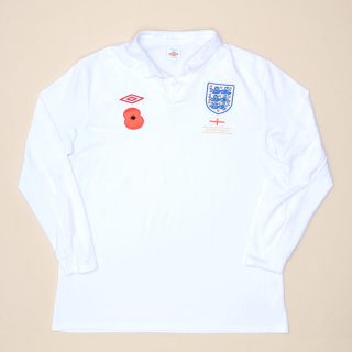 England 2010 - 2011 Poppy Remembrance Home Shirt (Very good) XL (48)