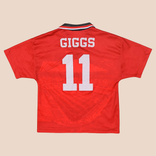 Manchester United 1994 - 1996 Home Shirt #11 Giggs (Very good) YL