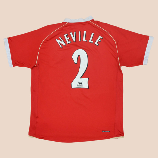 Manchester United 2006 - 2007 Home Shirt #2 G. Neville (Good) S