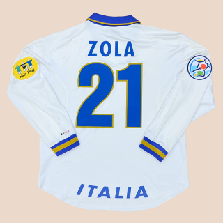 Italy 1996 - 1997 Away Shirt #21 Zola (Very good) XL