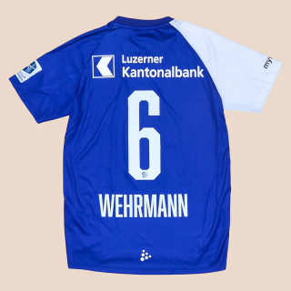 FC Luzern 2021 - 2022 Match Issue Home Shirt #6 Wehrmann (Excellent) M