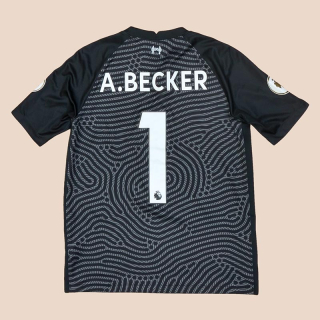 Liverpool 2020 - 2021 Goalkeeper Shirt #1 Alisson (Good) YXL