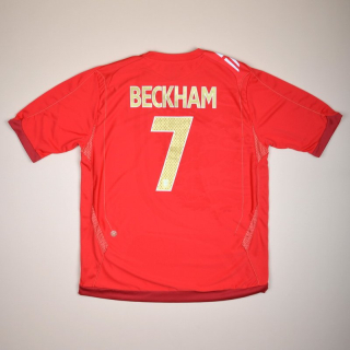 England 2006 - 2008 Away Shirt #7 Beckham (Very good) XL