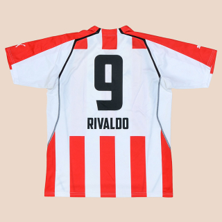 Olympiakos 2005 - 2006 Home Shirt #9 Rivaldo (Good) XL