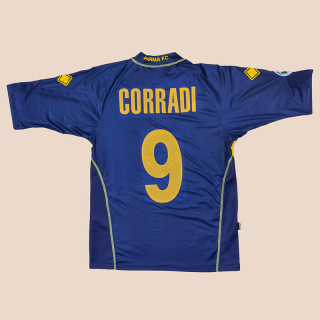 Parma 2005 - 2006 Match Issue Away Shirt #9 Corradi XL