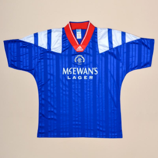 Rangers 1992 - 1994 Home Shirt (Very good) XL