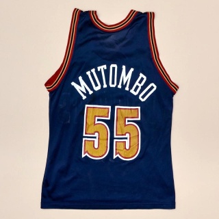 Denver Nuggets NBA Basketball Shirt #55 Mutombo (Excellent) S
