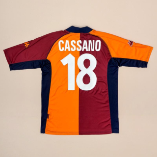 Roma 2001 - 2002 European Shirt #18 Cassano (Very good) L