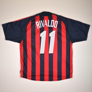 AC Milan 2002 - 2003 Home Shirt #11 Rivaldo (Very good) XL