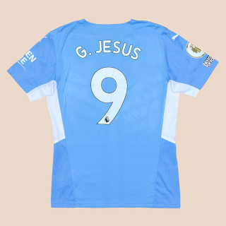 Manchester City 2021 - 2022 Home Shirt #9 Gabriel Jesus (Excellent) L