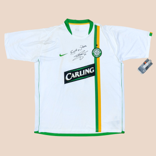 Celtic 2006 - 2007 'BNWT' Signed Third Shirt (New with defects) XXL