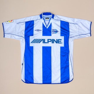 Deportivo Alaves 2001 - 2002 Home Shirt (Very good) L