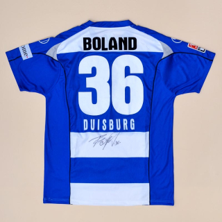 MSV Duisburg 2007 - 2008 Match Issue Signed Home Shirt #36 Boland (Very good) XL