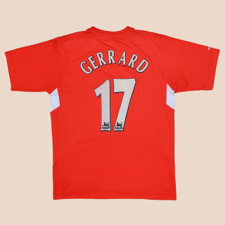 Liverpool 2004 - 2006 Home Shirt #17 Gerrard (Bad) S