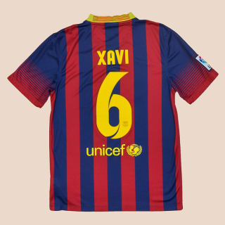 Barcelona 2013 - 2014 Home Shirt #6 Xavi (Very good) S