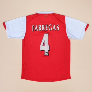 Arsenal 2006 - 2007 Home Shirt #4 Fabregas (Good) S