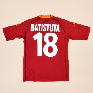 Roma 2000 - 2001 Home Shirt #18 Batistuta (Very good) S