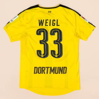 Borussia Dortmund 2016 - 2017 Home Shirt #33 Weigl (Good) M