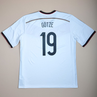 Germany 2014 - 2015 Home Shirt #19 Gotze (Very good) XXL