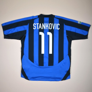 Inter Milan 2003 - 2004 Match Issue Home Shirt #11 Stankovic (Very good) XL