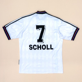 Bayern Munich 1995 - 1997 Away Shirt #7 Scholl (Good) YXL