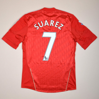 Liverpool 2010 - 2012 Home Shirt #7 Suarez (Very good) S