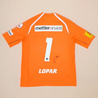 St Gallen 2013 - 2014 Match issue Signed Goalkeeper Shirt #1 Lopar (Very good) L