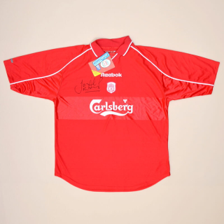 Liverpool 2000 - 2002 'BNWT' Signed by Jamie Redknapp Home Shirt (New with tags) L