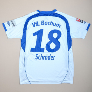 VFL Bochum 2007 - 2008 Match Issue Away Shirt #18 Schroder (Very good) XL